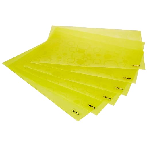 Solimo PVC Fridge Multipurpose Mat, Set of 6, Yellow