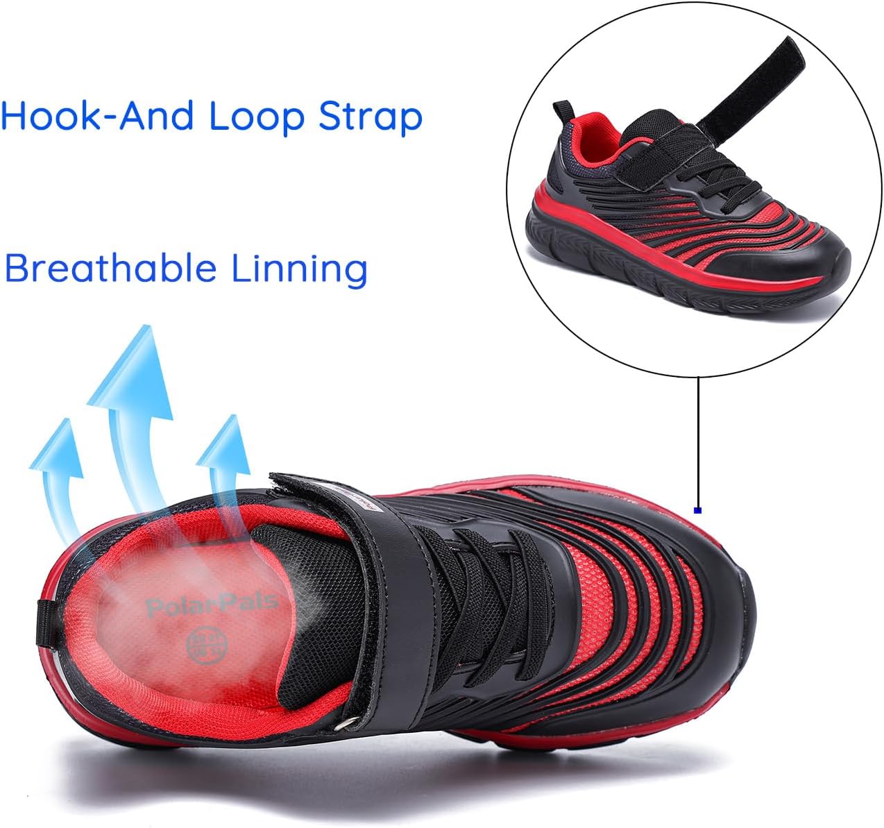 Girls Shoes Sneakers Boys Tennis Shoes Kids Easy On/Off Running Casual Walking Shoes for Little Kid/Big Kid - Image 2