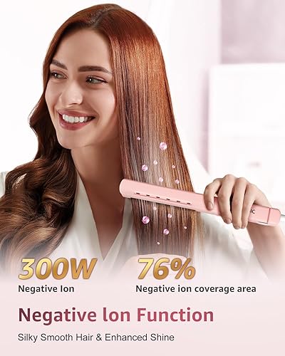 Miniatura 6 de 7MAGIC Plancha de pelo de 1 pulgada, alisadora de pelo de nanotanio para todo tipo de cabello, plancha plana de viaje de doble voltaje, 5