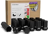 Vista 9 de Wheel Accessories Parts 20 tuercas hexagonales de 9/16"-18 roscas de extremo abierto de 0.984 in, 1.00 pulgadas de largo, cromadas, 6 ranuras