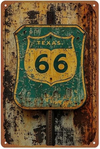 Vintage Route 66 Metal Sign Metal Tin Sign Wall Decor Funny Vintage Tin Sign Poster For Cafe Bar Restaurant Supermarket Shop 8 x 12 Inches