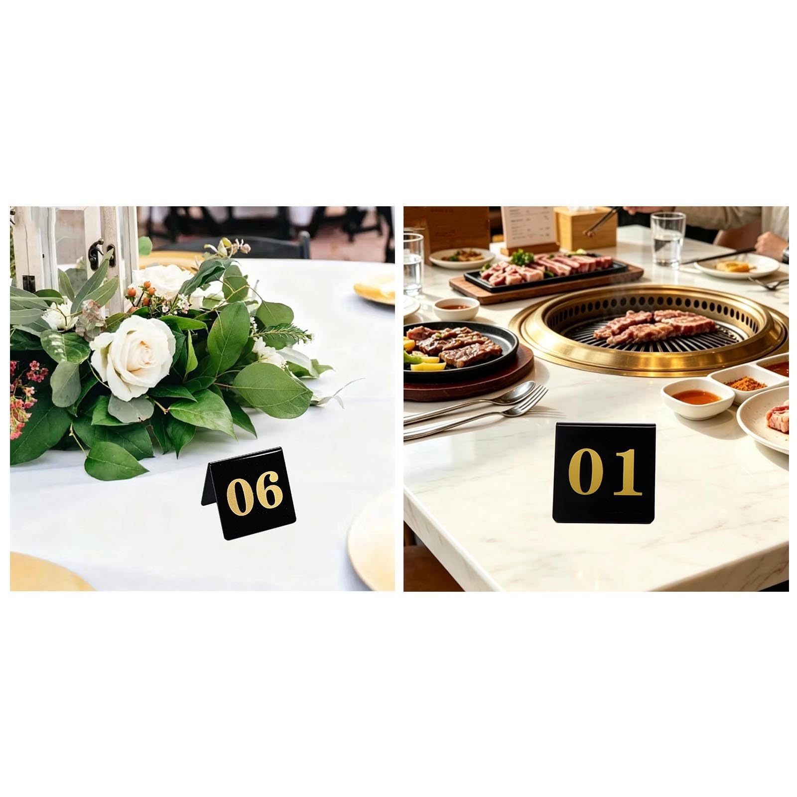 Letreros De Mesa Reservados De Acrílico Y Placas De Números De Tienda