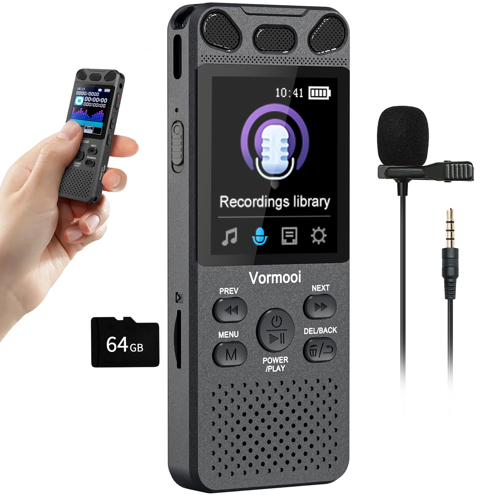 80GB Digital Voice Activated Audio Recorder