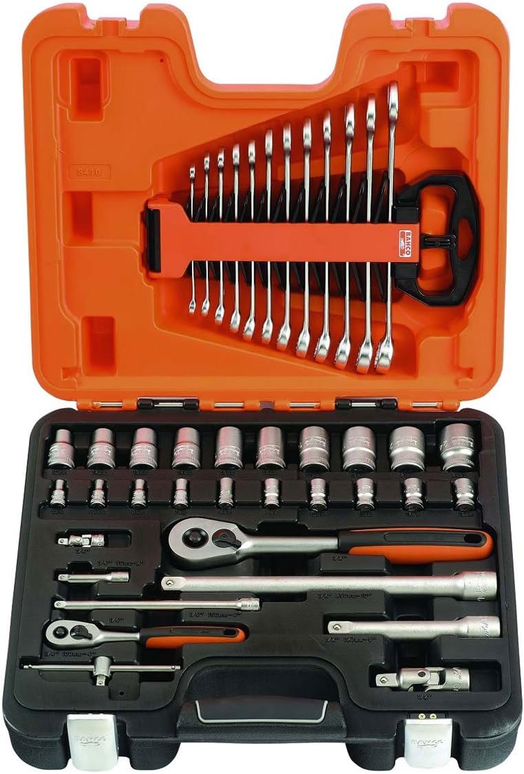 Bahco S87+7 Socket & Spanner Set, Metric & AF 1/4" & 1/2" Drive, 94 Pieces Amazon.co.uk DIY