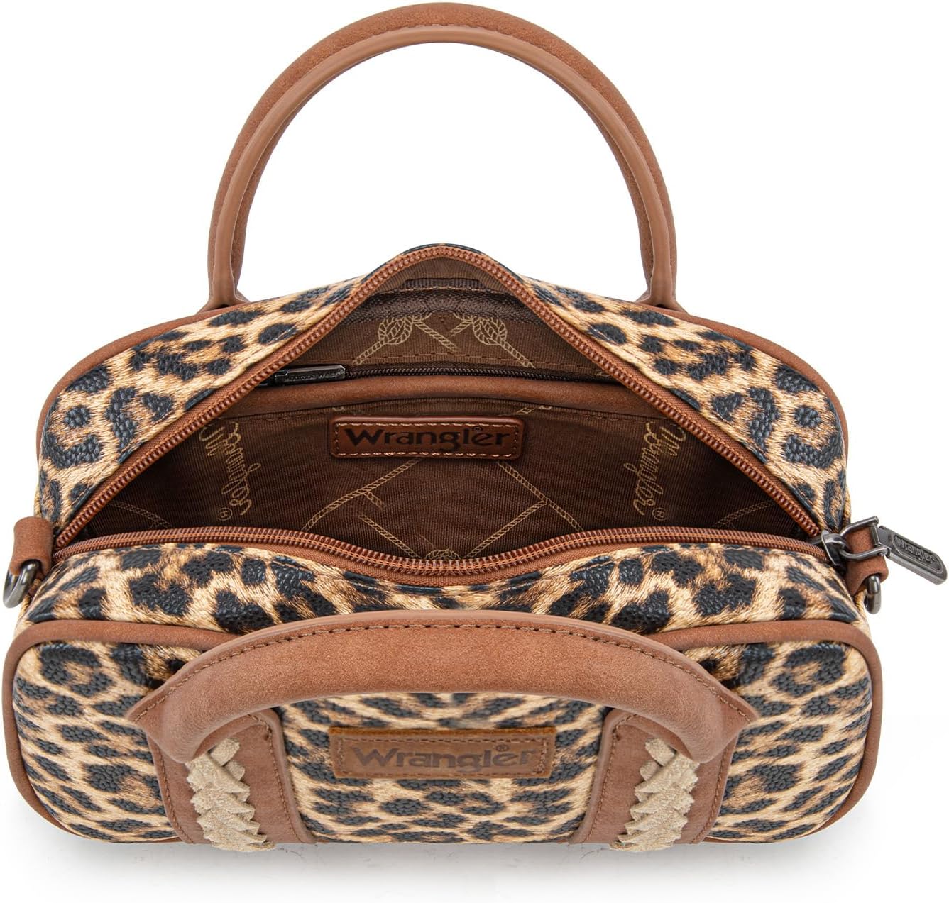 Wrangler Small Crossbody Purses for Women Boston Barrel Bag Mini Top Handle Bags with Crossbody Strap - Image 5