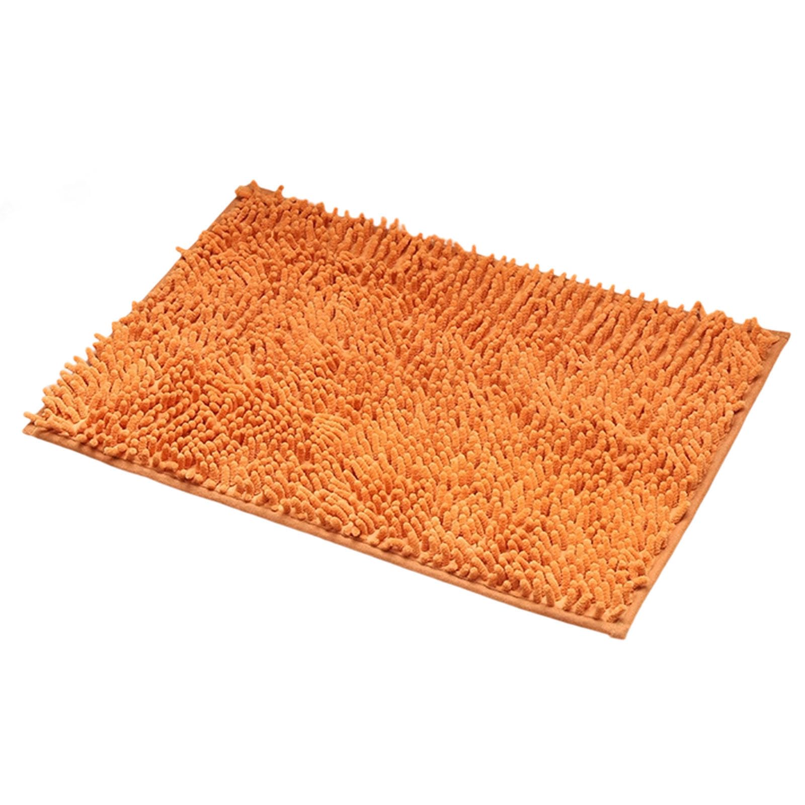 Bathroom Rugs 32 X 20 Non-Slip Washable Soft Shaggy Chenille Absorbent Bathroom Mats Quick Dry Thick Plush Rubber
