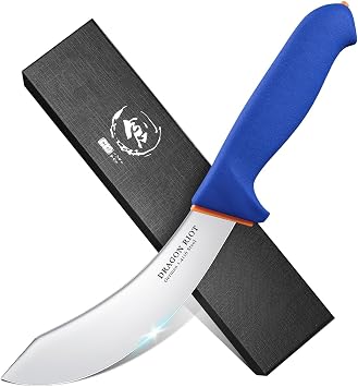 DRAGON RIOT 6 Inch Skinning Knife, Meat Trimming and Fillet Knife | Stainless Steel, Non-Slip Handle, For Deboning, Trimming and Filleting Meat and Poultry