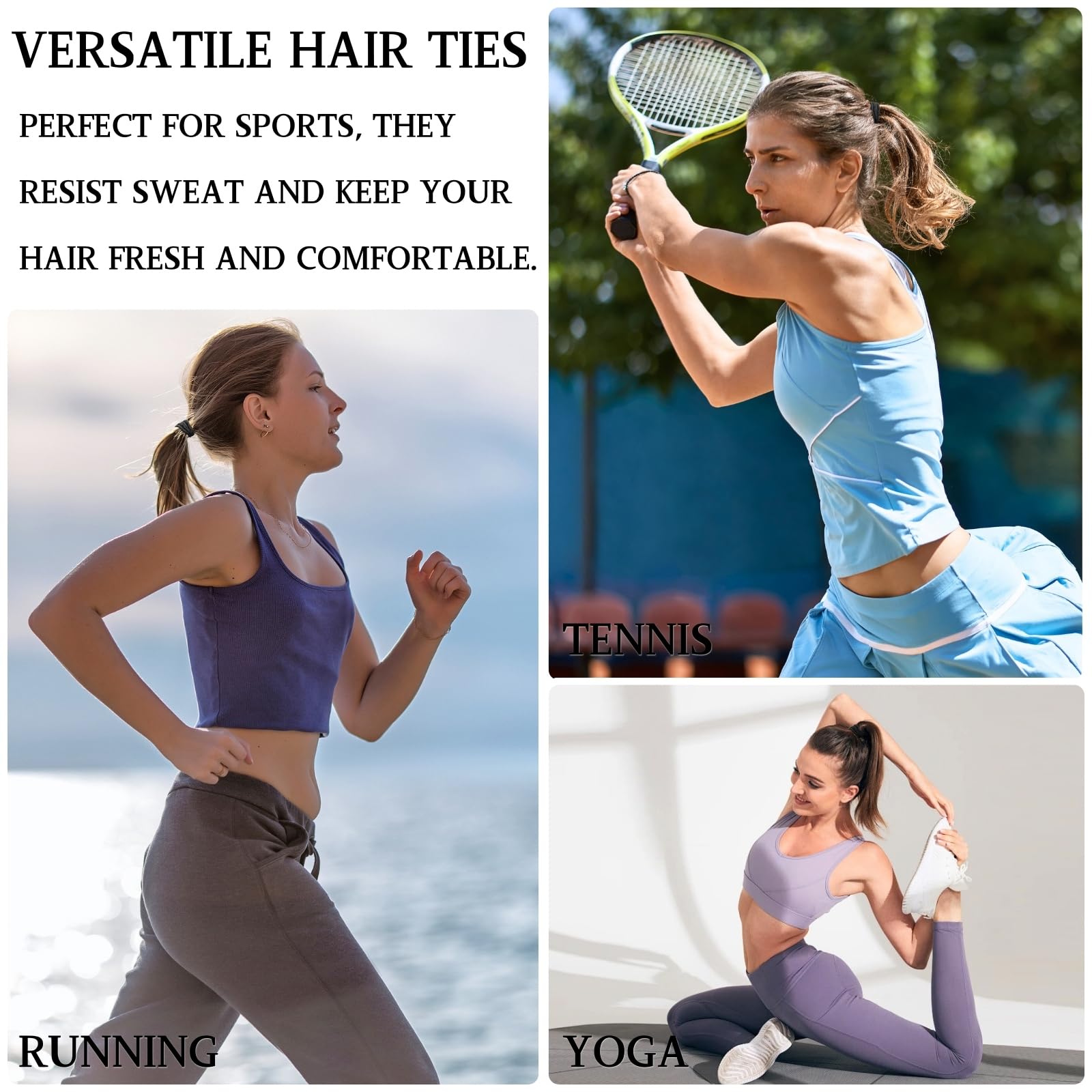 KEYRI 200 Piezas Gomas Pelo 2mm Coleteros Pelo Mujer Elástico Gomas Coleteros Pelo Niña Gomas Pelo Negras Durable Altamente Elástico Goma Pelo Gomillas Pelo Niña para Mujeres Niñas Hombres (Negro)
