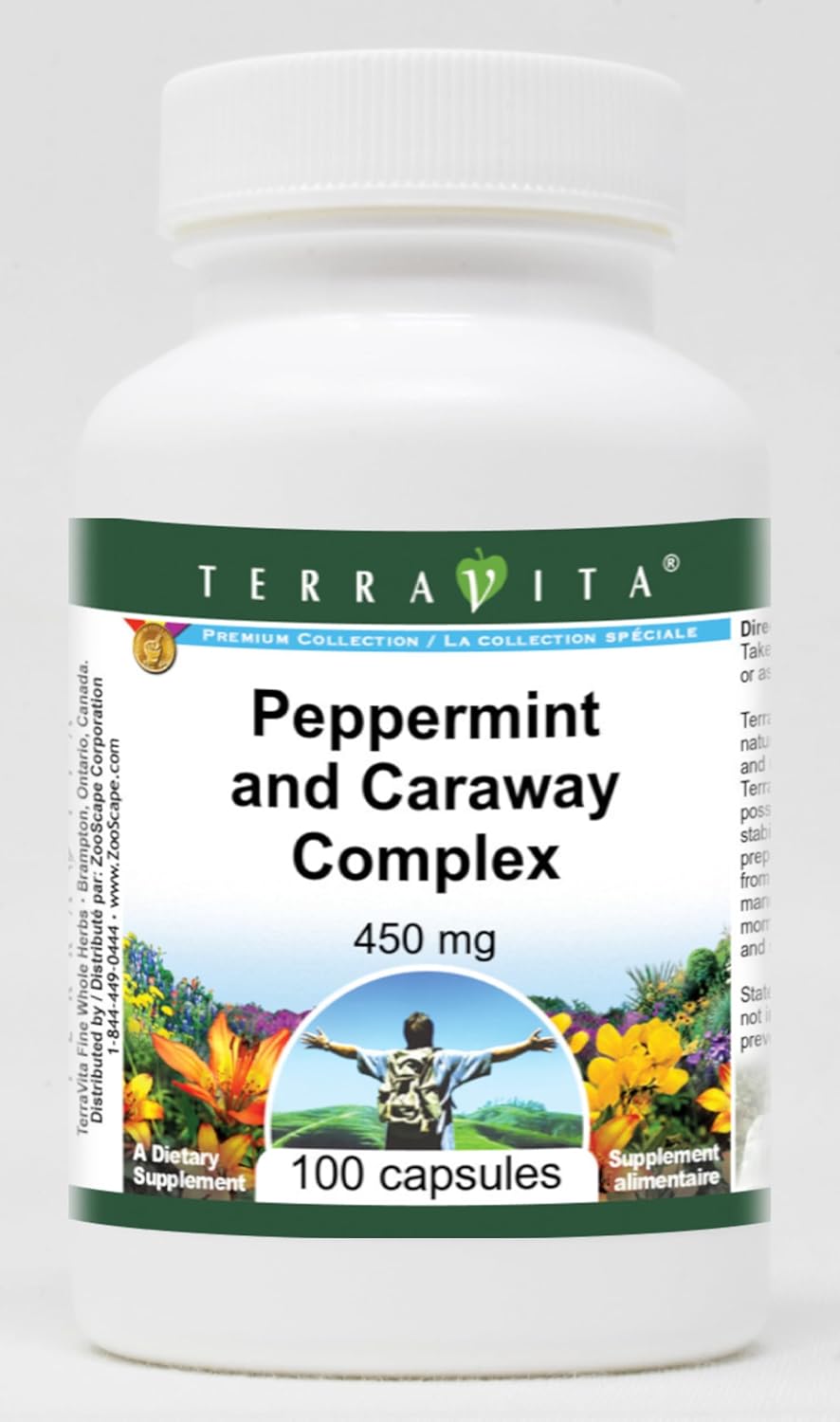 Peppermint and Caraway Complex - 450 mg (100 Capsules, ZIN: 517180) - 3 Pack