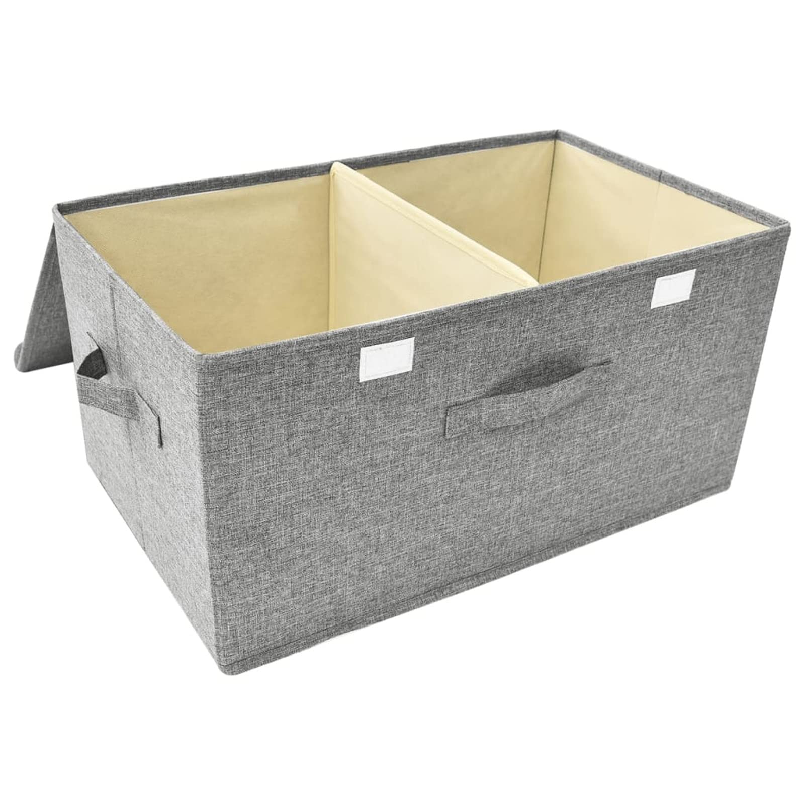 Aufbewahrungsboxen 2 STK Spielzeugkiste, Aufbewahrungskiste, Kleideraufbewahrung, Kleideraufbewahrung & Organisation, Stoff 50x30x25 cm Grau