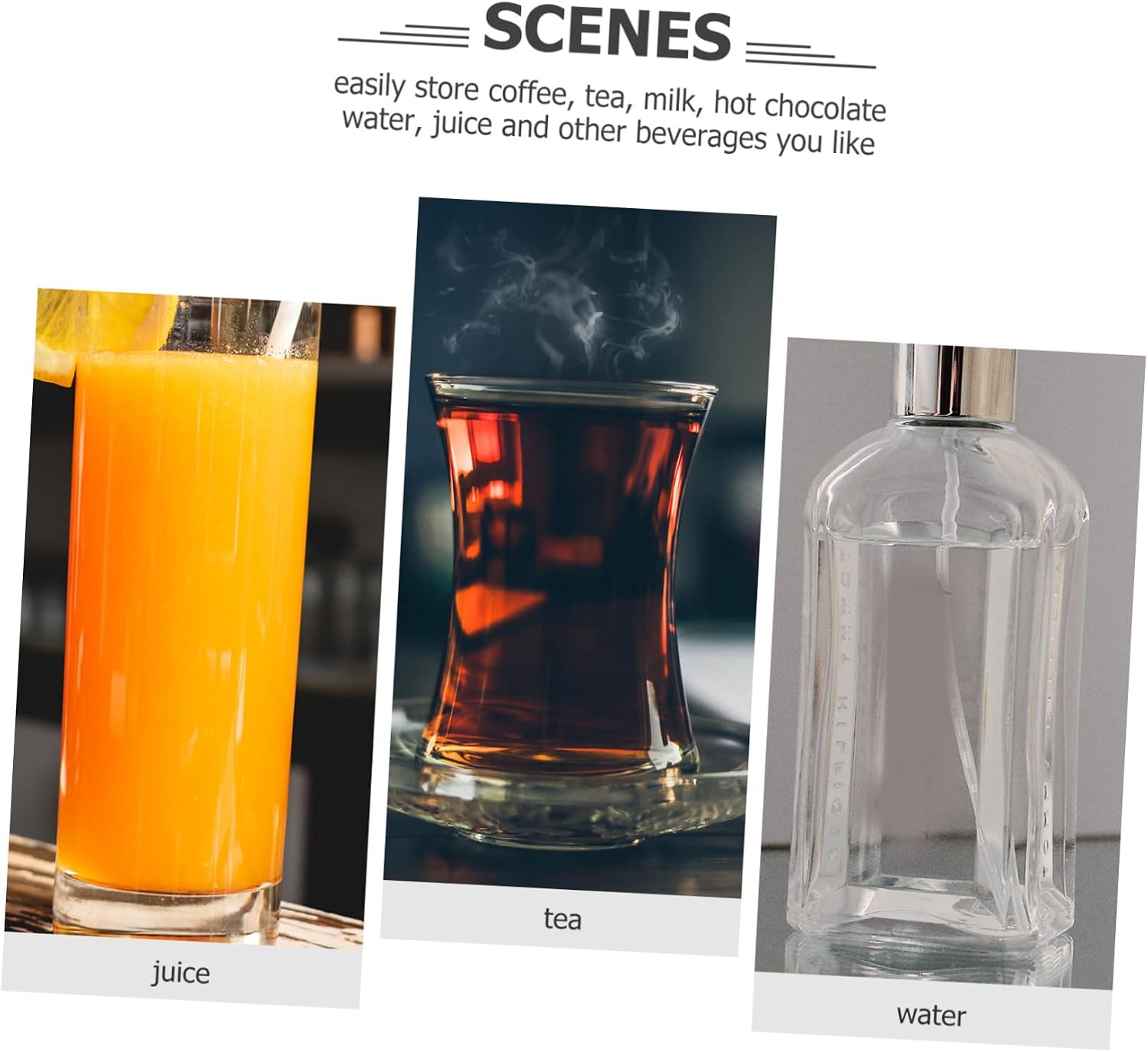 Ciieeo Glass Coffee Cup with Straw and Lid Flat Bottom Tumblers