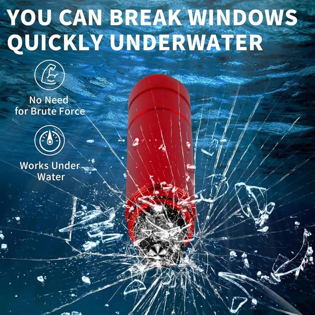 2-in-1 Emergency Hammer for Car, Seatbelt Cutter, Car Emergency Escape Tool,Silver