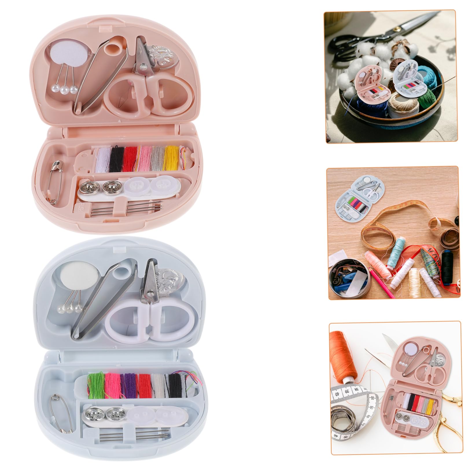 TEHAUX 8juegos Kit De Costura Portátil De Aguja Hilo Herramientas Para Ropa Accesorios Diy