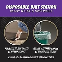 Vista 8 de Tomcat Mouse Killer - Estación de cebo desechable: Fórmula avanzada, resistente a niños y perros, uso en interiores y exteriores, precargada, 1 oz.