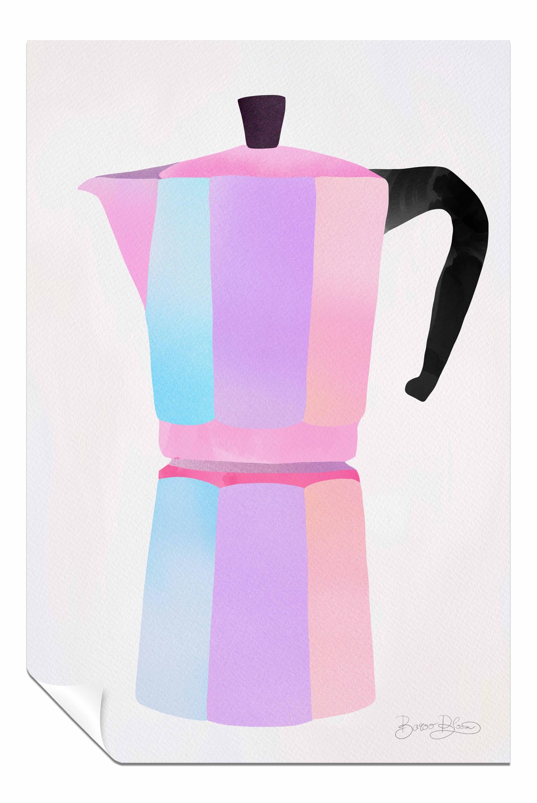 Panther Print Buongiorno Espresso 2.0 Unframed Poster, Pictures for Home Walls, Bedroom, Living Room & Bathroom Decor 31x20cm (12x8in)