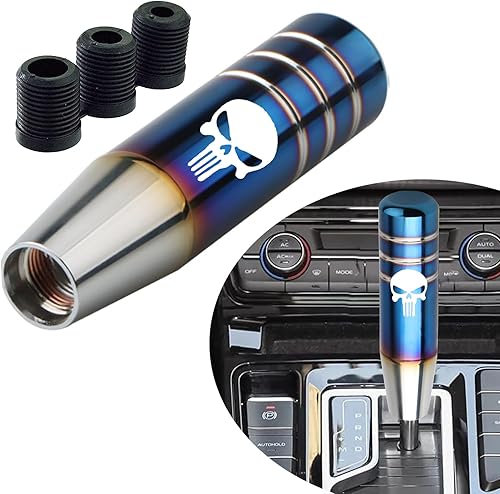 1 perilla de transmisión para automóvil, manija de palanca de cambio de metal de mano pesada de 5.11 x 1.37 pulgadas, accesorios decorativos