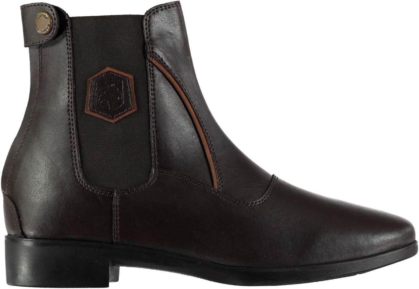 Requisite Womens Rive Jodhpur Boots Zip Pull On Leather Brown UK 6 (39)