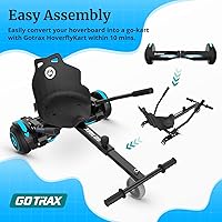 Vista 6 de Gotrax Hoverboard - Accesorio de asiento de kart para patineta de equilibrio automático de 6.5", 8", 8.5", 10", longitud del marco ajustable