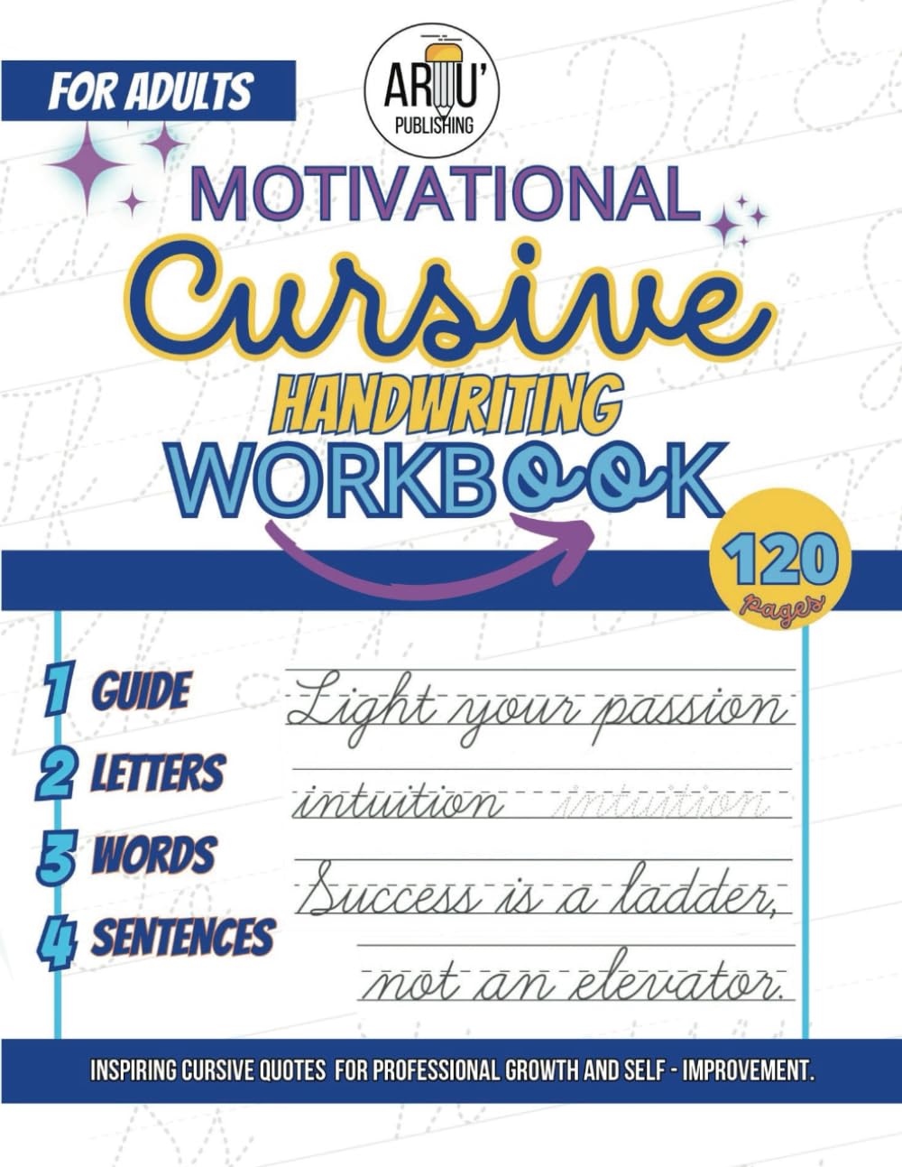 Amazon.com: Motivational Cursive Handwriting Workbook for Adults ...
