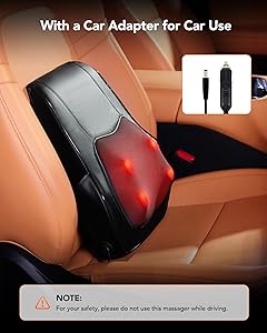 COPYJOY Back Massager with Heat, Neck Massager for Pain Relief Deep Tissue 3D Shiatsu Kneading Electric Massage Pillow for Whole Body Relaxation, Home, Car, Office Use, for Mom, Dad, Women, Men