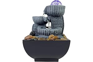 Mesmerizing 3-Tiered Tabletop Fountain: Tranquility for Your Bedroom