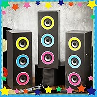 Vista 3 de 4 Pcs 80s 90s Party Decorations Hip Hop Party Favor 16.5 x 5.9 x 5.9 Inches Large Paper Boombox Boxes for Retro 1980s 1990s Theme Music Neon