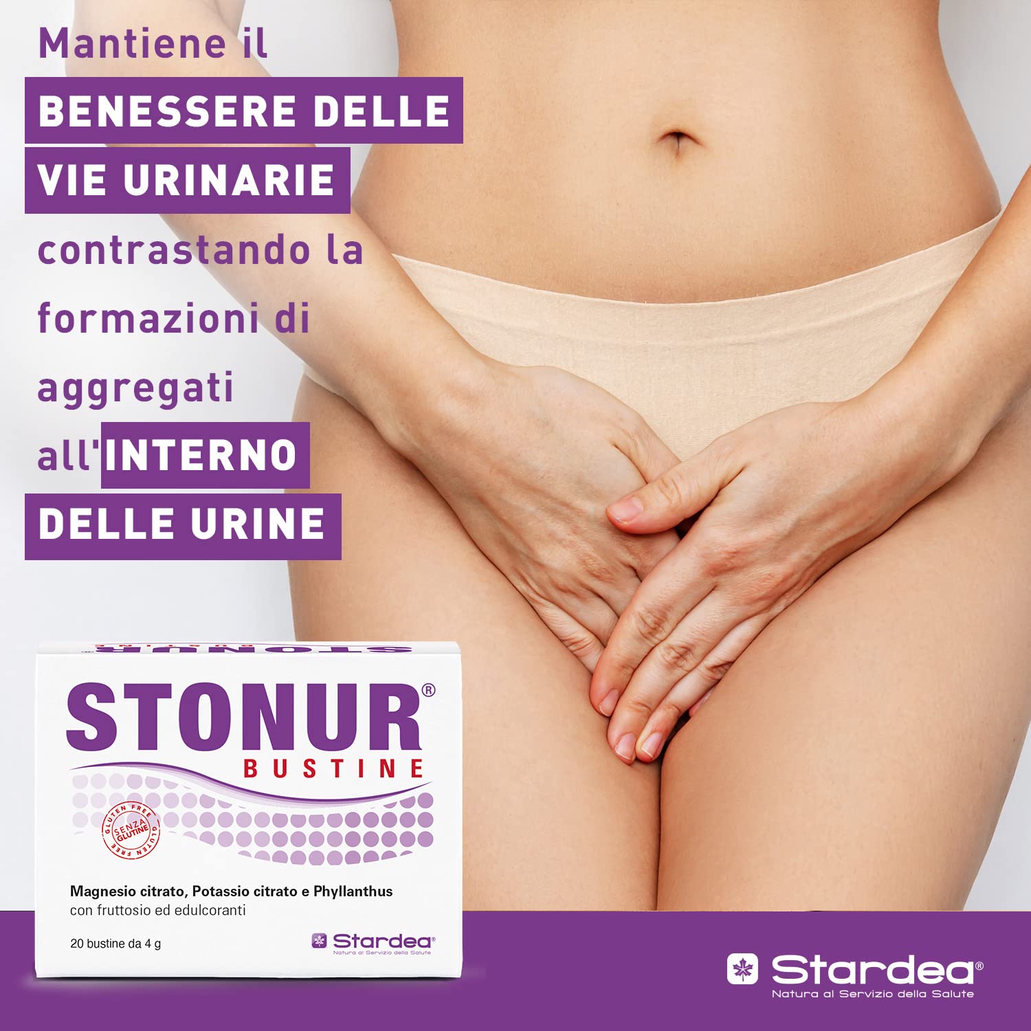 Stardea STONUR, Calcoli, Apparato Urinario, Citrati, Phyllanthus, Vitamina B6, Senza Glutine, 20 Bustine (Confezione da 2)