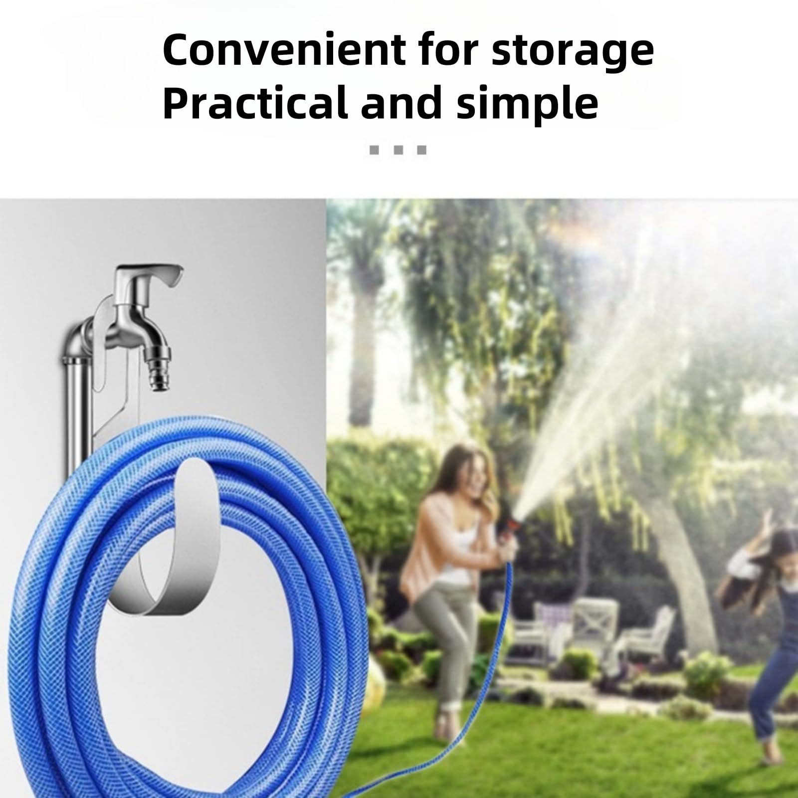 Xuweiung Supporto da Parete per Tubo da Giardino, Gancio Portatubo, Flessibile, Accessorio per Giardinaggio