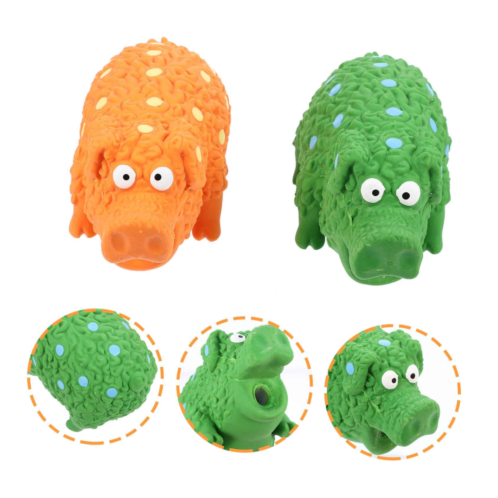 SUPVOX 4piezas Juguetes De Perro De Látex Squeaky Juguetes Interactivos para Masticar y Limpiar Dientes para Perros Pequeños y Medianos