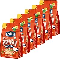 Lundberg Short Grain Brown Rice, 32oz Pack of 6 - Gluten-Free, Non-GMO Verified, Vegan, Kosher, 100% Whole Grain