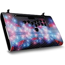 Carbon Fiber Gaming Skin Compatible with Victrix Pro FS-12 - Neon Eq - Premium 3M Vinyl Protective Wrap Decal Cover - Easy to Apply | Crafted in The USA by MightySkins