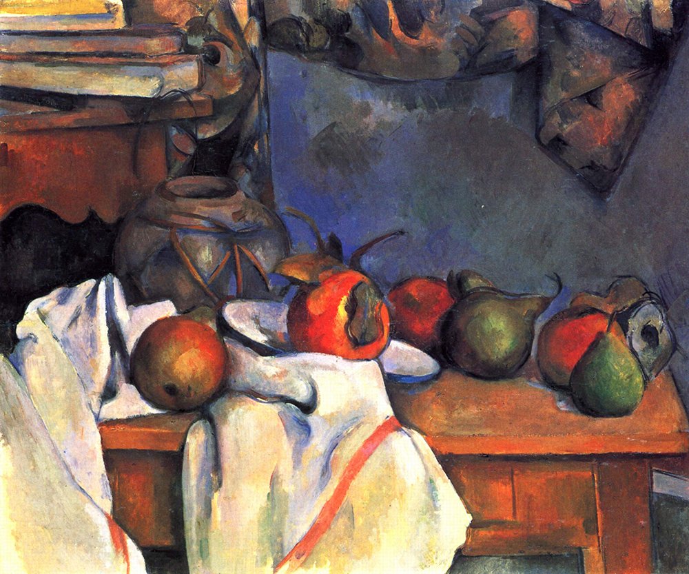 Paul Cézanne Still Life Fruit on Table Impression Archival Matte Cadre Premium
