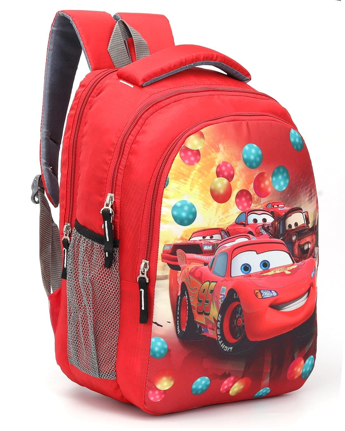 30L School Bag Plush Backpack, Cartoon Print, Preschool Bags for Boys & Girls (3-7 Years) for Nursery to 2nd Class Kids - Lightweight, Padded Straps