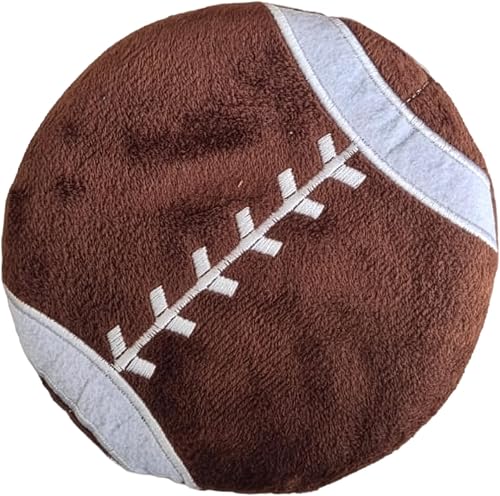 Dog Squeaky Disc Toy – Toy for Puppies & Small Dogs | Soccer, Basketball & Football Design Interactive Pet Toy (Football)