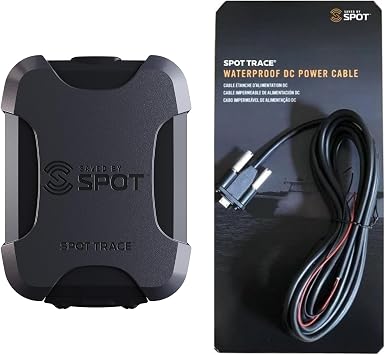 Spot Trace Device with DC Power Cable Bundle | Handheld Satellite Tracker for Hiking, Camping, Cars, Kids, Outdoor Activities, and Assets with Globalstar Satellite Network Coverage, Subscription APPL