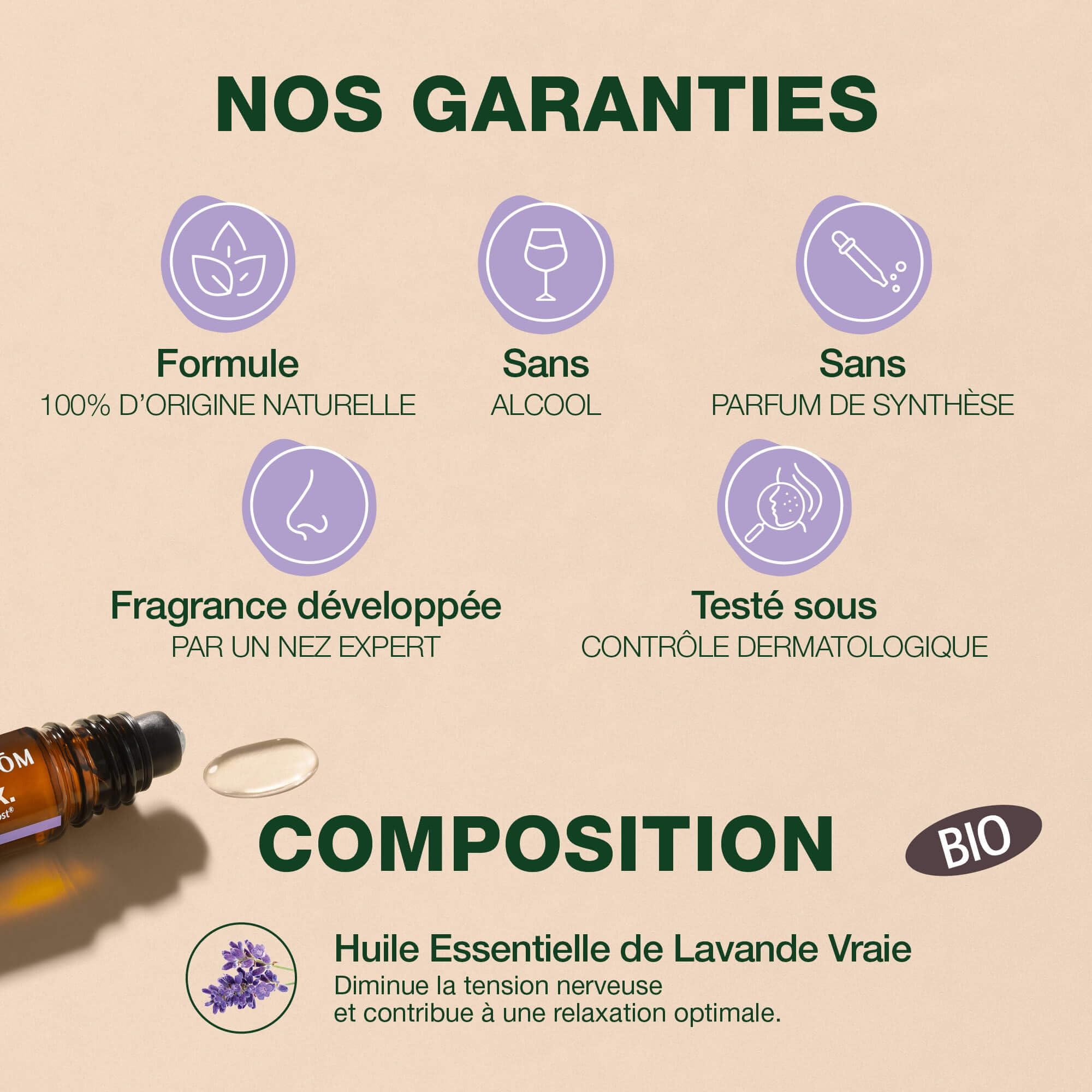 PRANARÔM Aromaboost Relax Bio – Roll-on Olfativo – Apoyo para los Síntomas Mentales y Físicos del Estrés – Acción Inmediata – Aceite Esencial Bio de Lavanda Verdadera – 5 ml