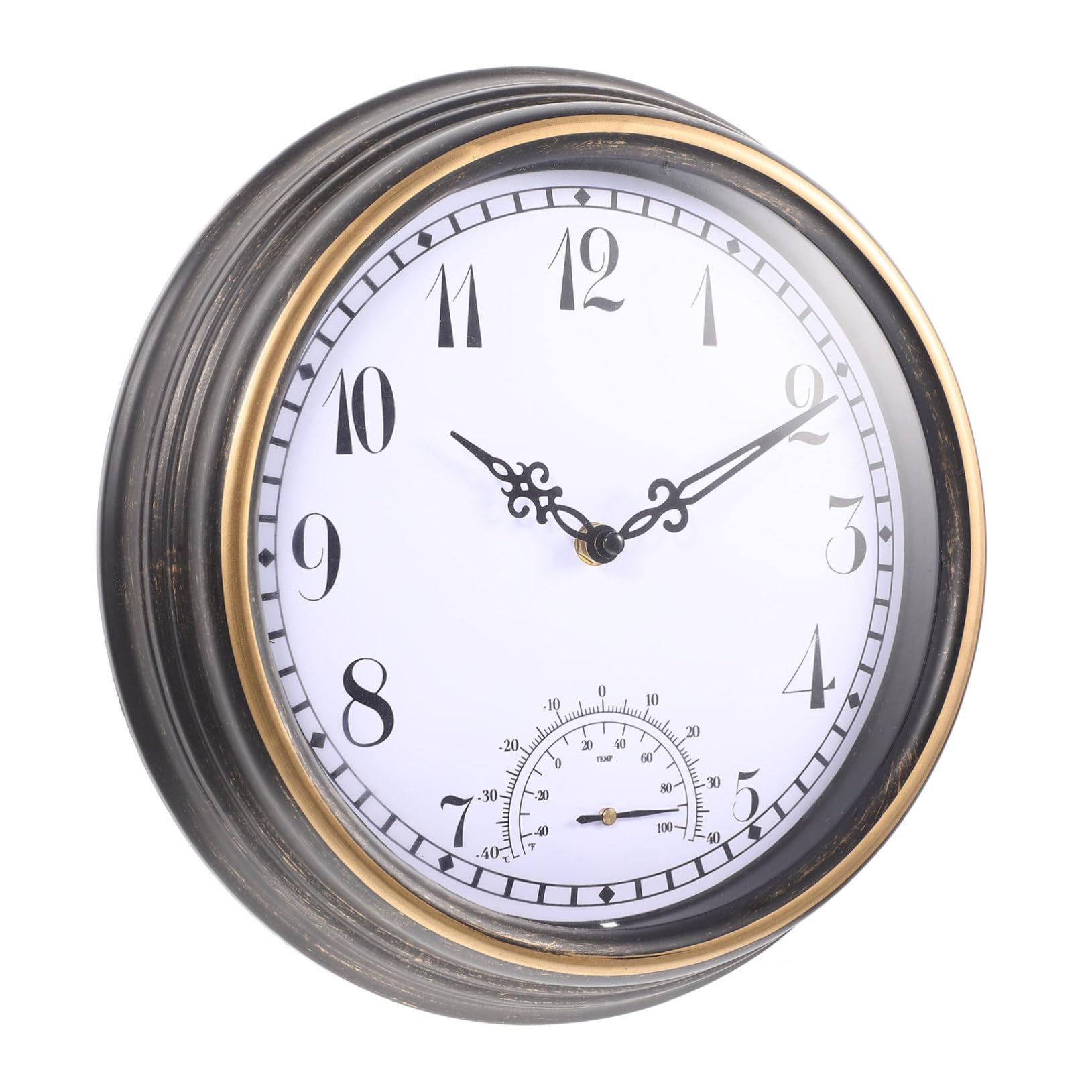 Garneck Orologio Da Parete Con Termometro Orologio Da Muro Moderno Per Casa e Camera Da Letto Decorazione Pratica