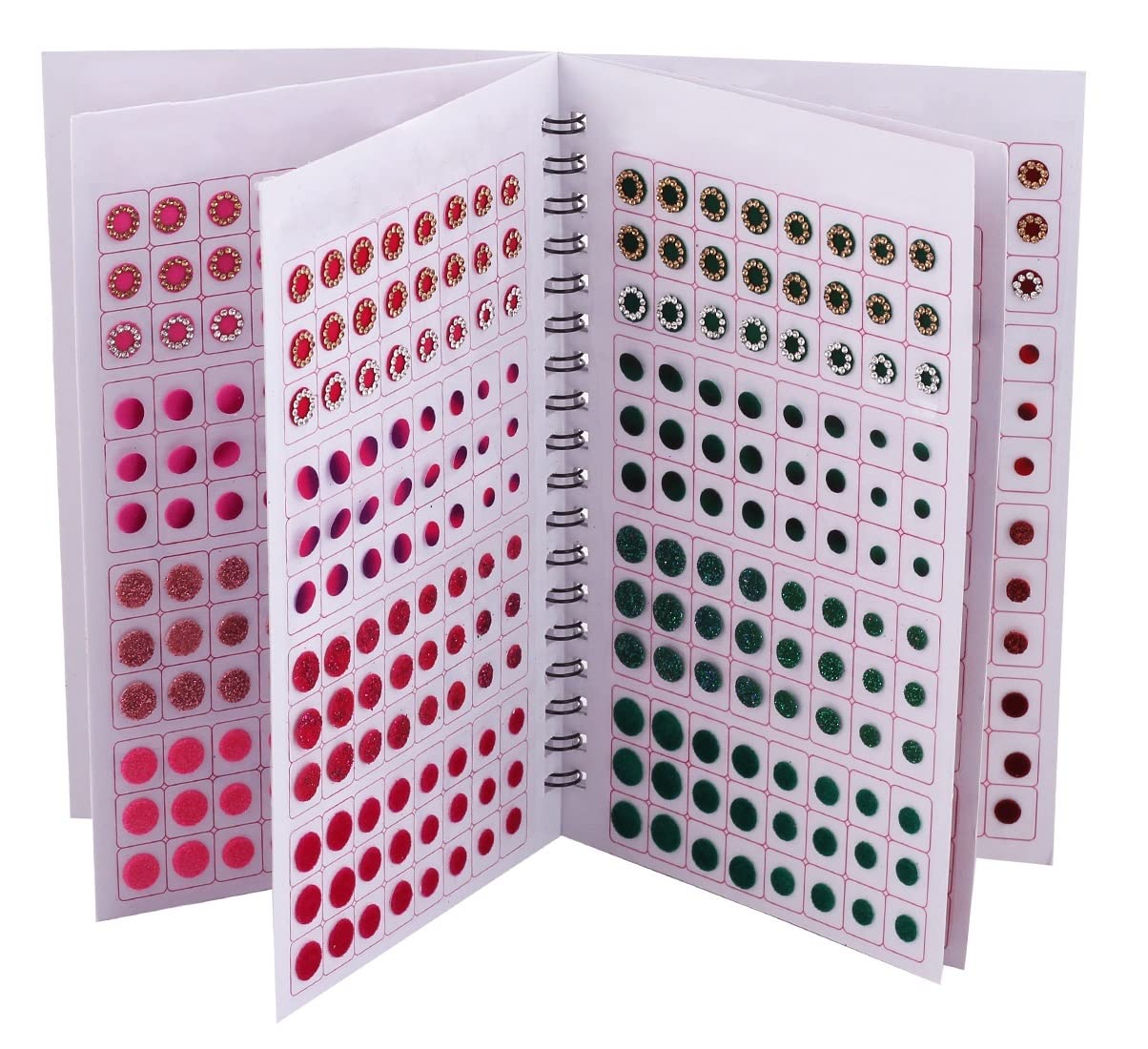 thanu's craft Different Color Plain Glitter Sparkle Shaded Crystal Stone Mix bindi Book Kumkum sticker for Girls & Ladies (948 bindi booklet Dairy)-picture-18