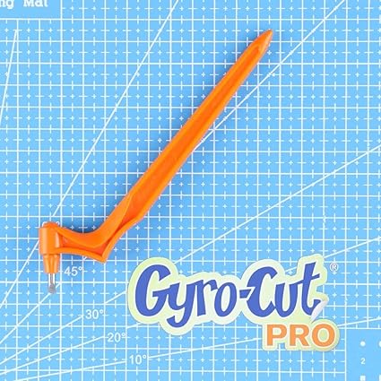 Gyro-Cut® PRO Tool | Latest Version from Crafty Brands | Can be Fitted will 3 types of Blades | Papercraft and Stencil making made smooth (Gyro-Cut Pro w 45 Degree Deep Cut Blade)