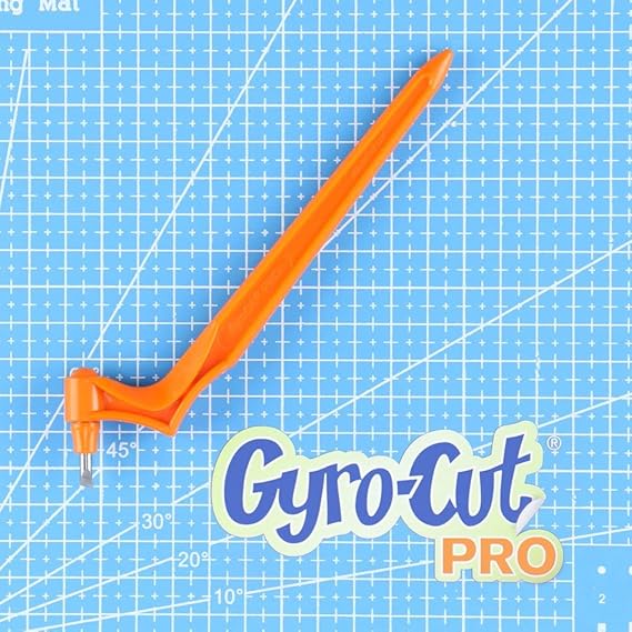 Gyro-Cut® PRO Tool | Latest Version from Crafty Brands | Can be Fitted will 3 types of Blades | Papercraft and Stencil making made smooth (Gyro-Cut Pro w 45 Degree Deep Cut Blade)
