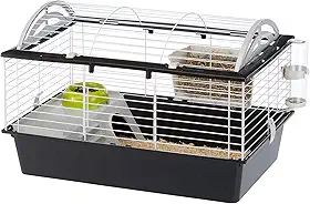 Ferplast Casita 80, Gaiola para Coelhos, com Acessórios Ferplast para Roedores e outros animais pequenos, Pequeno, Variado