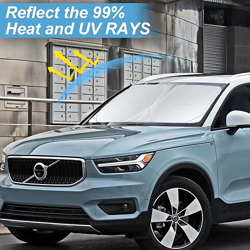 Miniatura 55 de Parasol para parabrisas de ajuste personalizado, cubierta para ventana delantera, visera plegable 210T, protector que bloquea los rayos ultravioleta