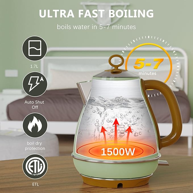 Tetera Eléctrica Evoloop 1.7L Acero Inoxidable Apagado Automático 1500W miniatura 5