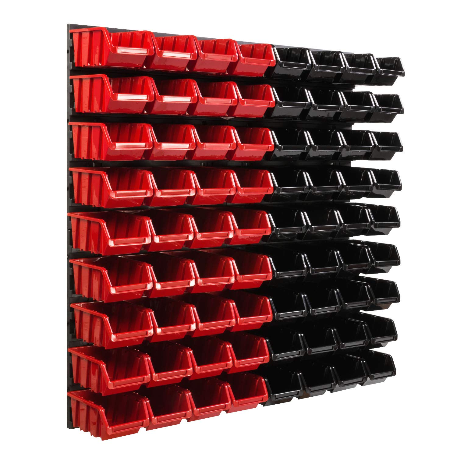 System magazynowy regał ścienny 78 x 78 cm, uchwyty na narzędzia, pudełka do układania w stos, pojemniki do przechowywania magazynów, bardzo mocne płyty ścienne