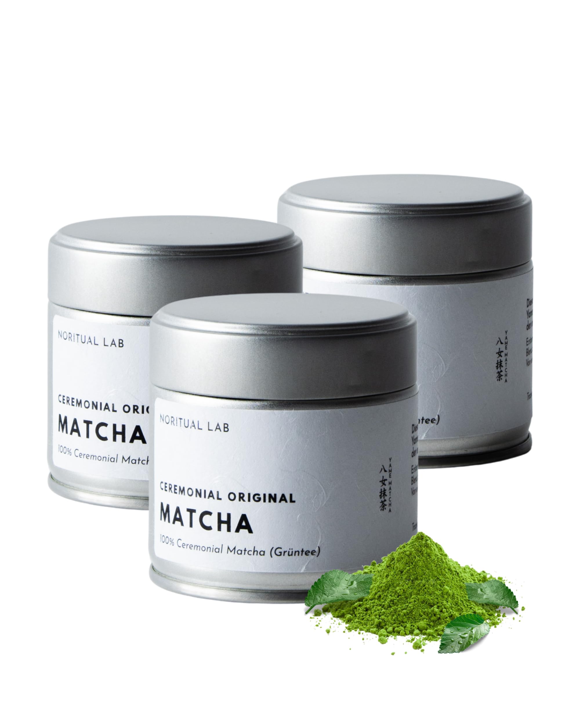 Ceremonial Matcha Original - Reines Grüntee-Pulver aus Japan - Original Japanischer Tee der Ersten Ernte - 100% Natürlich & Laborgeprüft - 3x40g