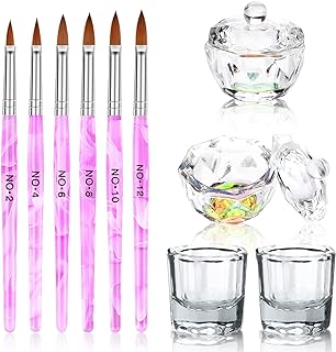 Juego de platos acrílicos para uñas, 6 bolígr...