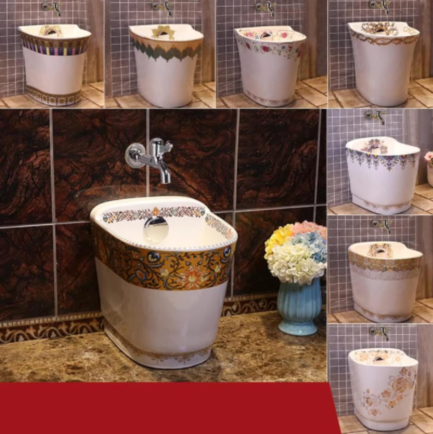 Washing Mop Pool Balcony Art Mop Pool Household Mop Basin Bathroom Large Size Ceramic Mop Sinks Pool-7
