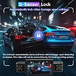 4 Channel 4K WiFi Dash Cam Front and Rear Inside, 360° View 1080P Left Right Rear Dash Camera for Cars,Super Night Vision,G-Sensor,WDR,Parking Mode,Dashcam Car Security Video Recorder,with 64GB Card