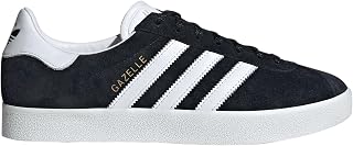 adidas Originals Gazelle 85 Men's Shoes, Core Black/Cloud White/Gold Metallic, Size 9.5