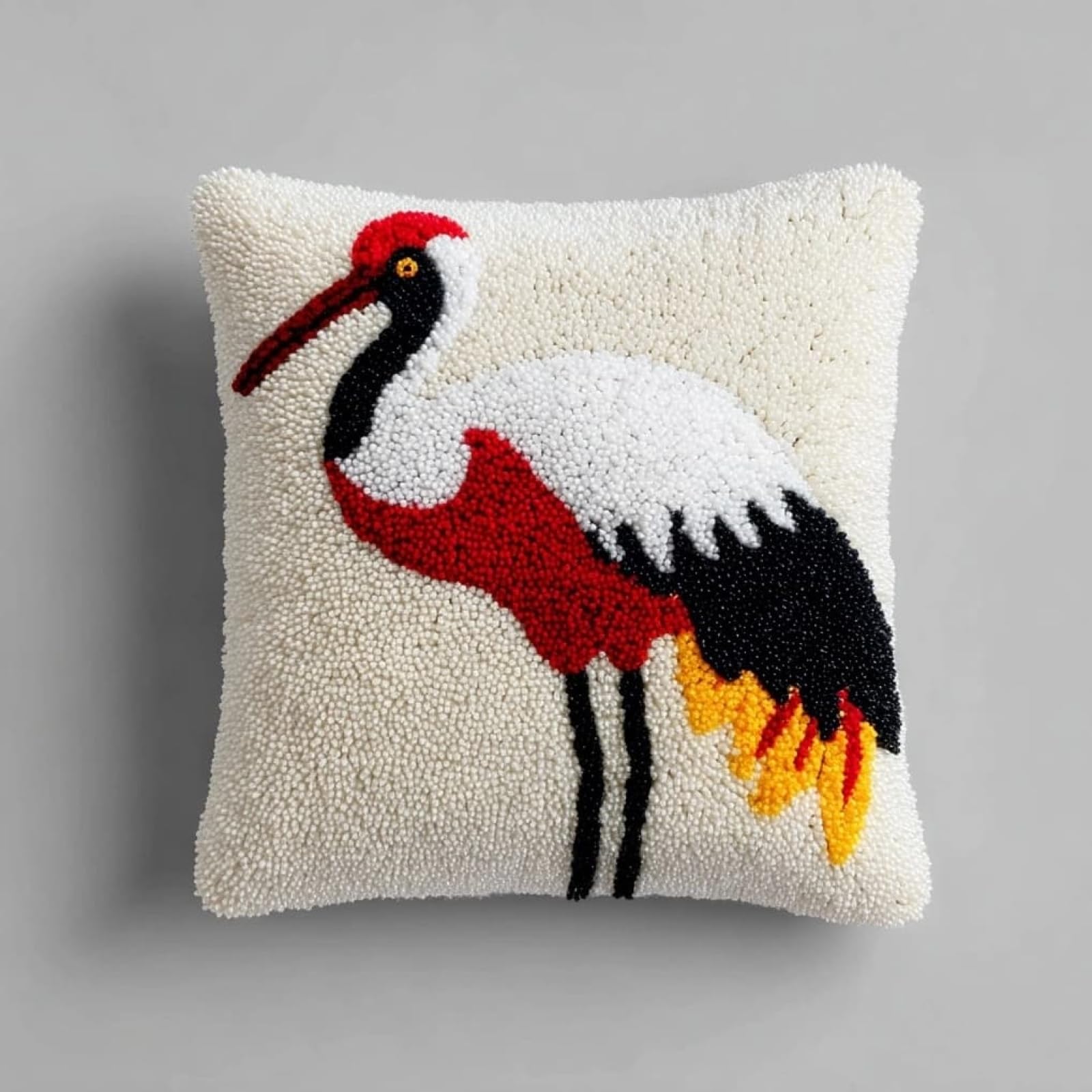 Wallustrioaw Red-Crowned Crane Diy Latch Hook Kits 43X43cm,